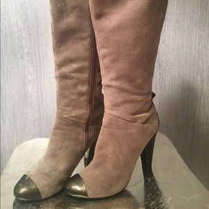 Nine West Gray Knee high leather boot